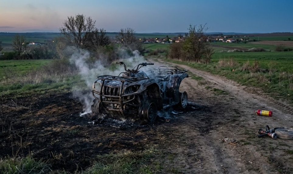 АТВ причини пожар в Хасковска област