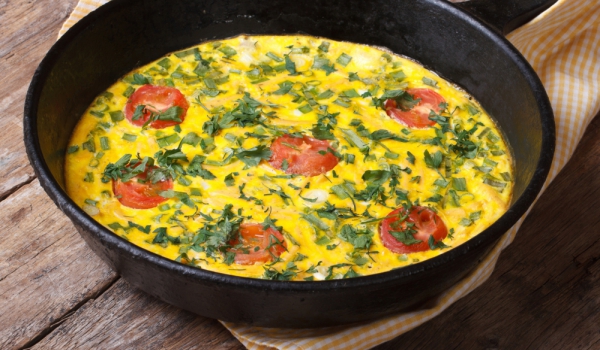 Тортиля със сирене и домати